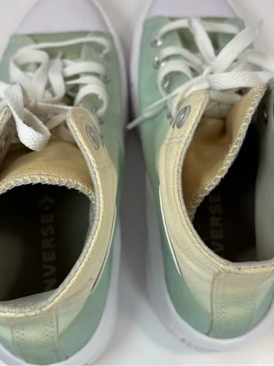 Converse Shoes Women 9 Ombre Chuck Taylor All Star High Top Platform Shoes Green - Picture 6 of 8